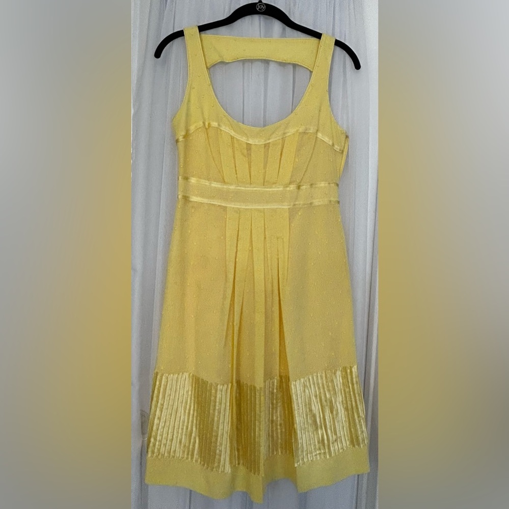 NWT Cynthia Steffe Size 2 Yellow Midi Spring Dress